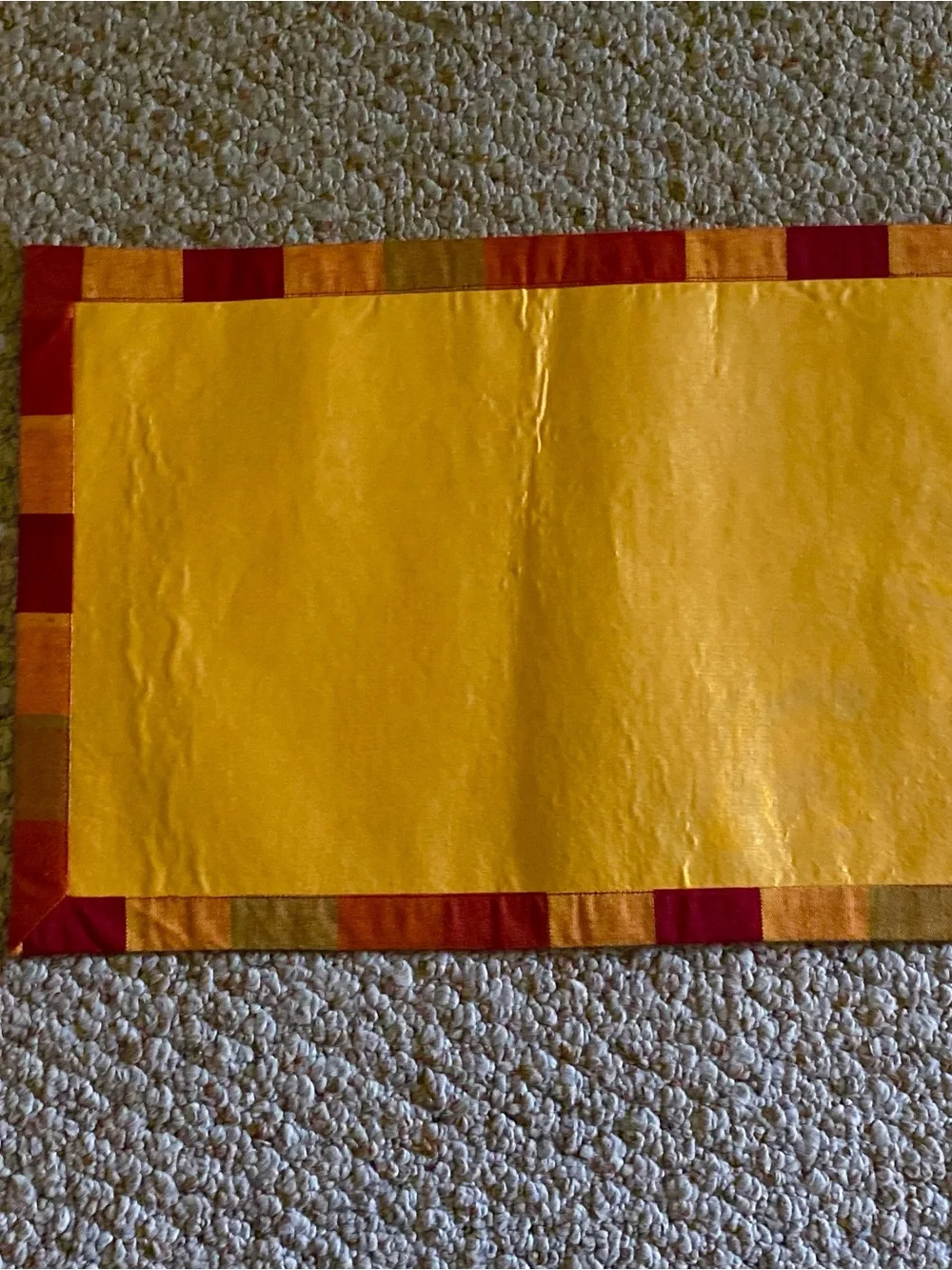Handmade Orange/Yellow Placemats with Red Trim - Dining Table Set